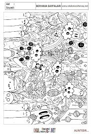 Doodle boyama sayfaları